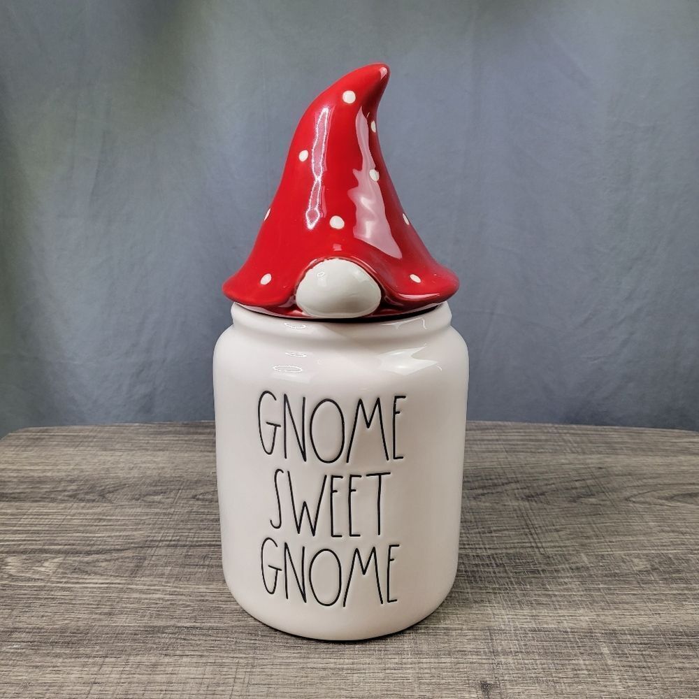 Rae Dunn Artisan Collection Gnome Sweet Gnome Canister